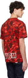 BAPE Red Color Camo Shark T-shirt