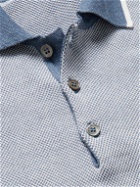 Kingsman - Cotton-Piqué Polo Shirt - Blue