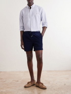 Polo Ralph Lauren - Straight-Leg Logo-Embroidered Cotton-Corduroy Drawstring Shorts - Blue