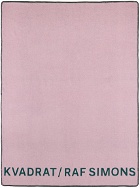 Kvadrat/Raf Simons Pink Double-Faced Wool Logo Throw