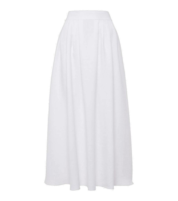 Photo: Loro Piana Sabina high-rise linen midi skirt