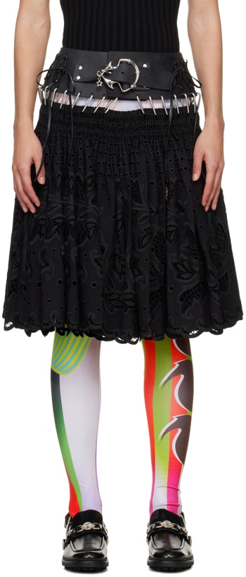 Photo: Chopova Lowena Black Holit Midi Skirt