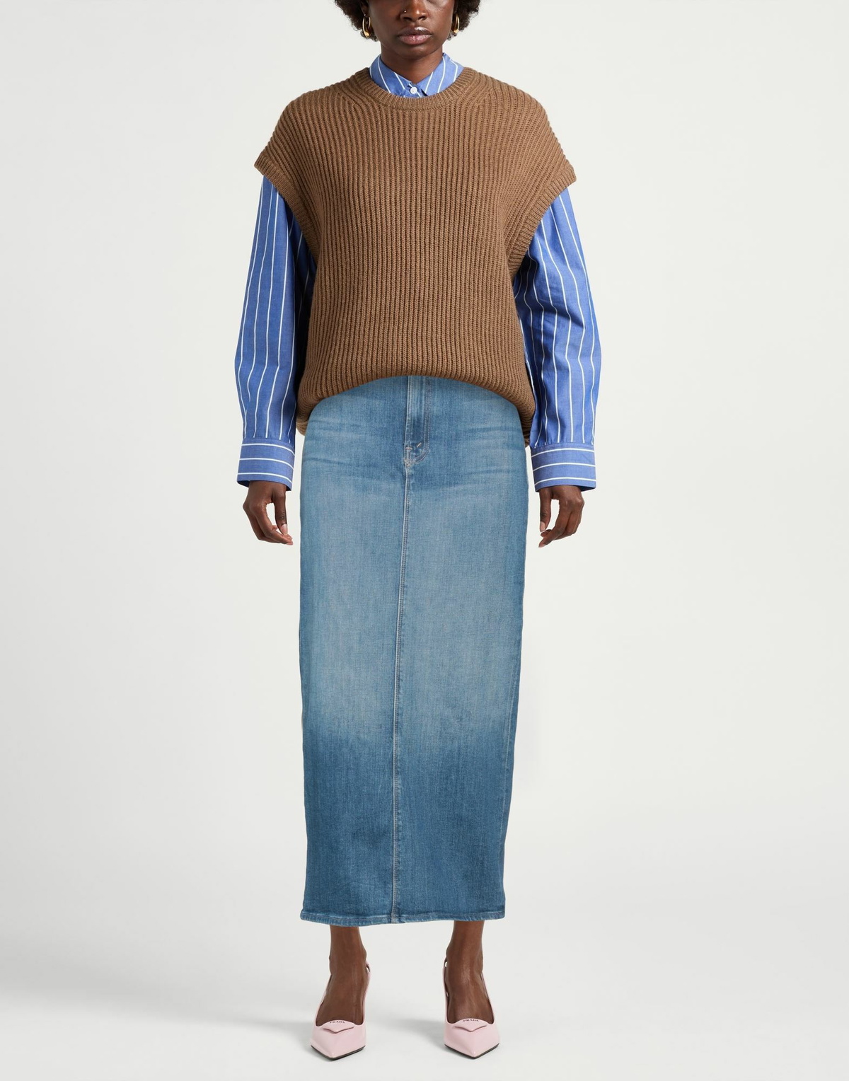 Mother Womens Denim skirt in Blue