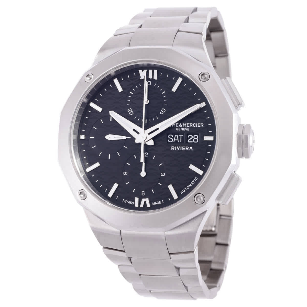 Baume et Mercier Riviera Chronograph Automatic Black Dial Mens Watch MOA10825