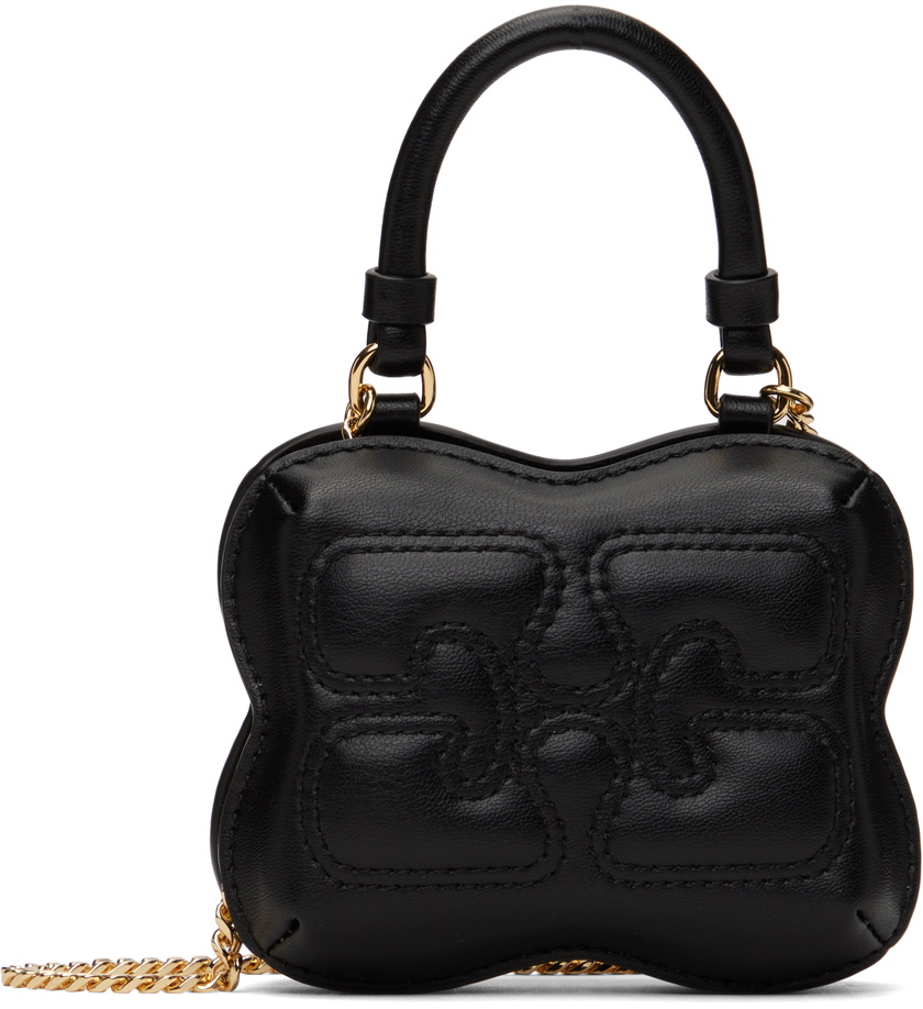 【国内即発】GANNI NANO BUTTERFLY TOP HANDLE BAG Black Black Nano Butterfly Top Handle Bag | GANNI CZ