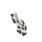 Tsubota Pearl Hard Edge Petrol Lighter in Black Cow