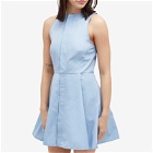 AMI Paris Women's Hidden Tab Mini Dress in Cashmere Blue