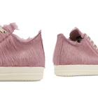 Rick Owens Women's Fur Low Top Shoes Sneakers in Pink/Milk