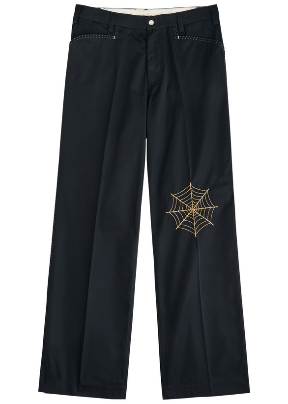 Photo: Second Layer Angel Embroidered Shell Trousers Navy