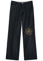 Second Layer Angel Embroidered Shell Trousers Navy