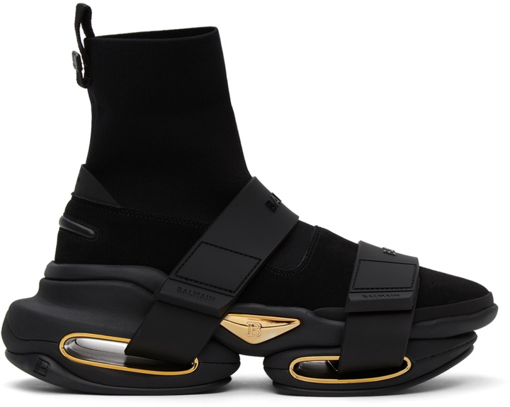 Photo: Balmain Black B-Bold Sneakers