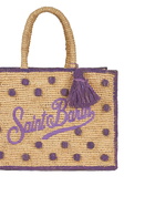 MC2 Saint Barth Polka Dots Terry Colette Raffia Handbag