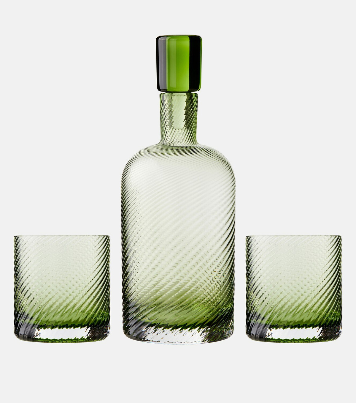 NasonMoretti Borealis glass bottle and tumblers set