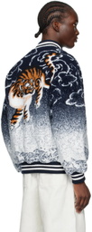 Kenzo Navy Kenzo Paris Cloud Tiger Bomber Jacket