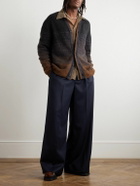 Simone Rocha - Crystal-Embellished Dégradé Brushed-Knit Cardigan - Brown