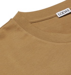 Loewe - Logo-Embroidered Two-Tone Cotton-Jersey T-Shirt - Men - Beige