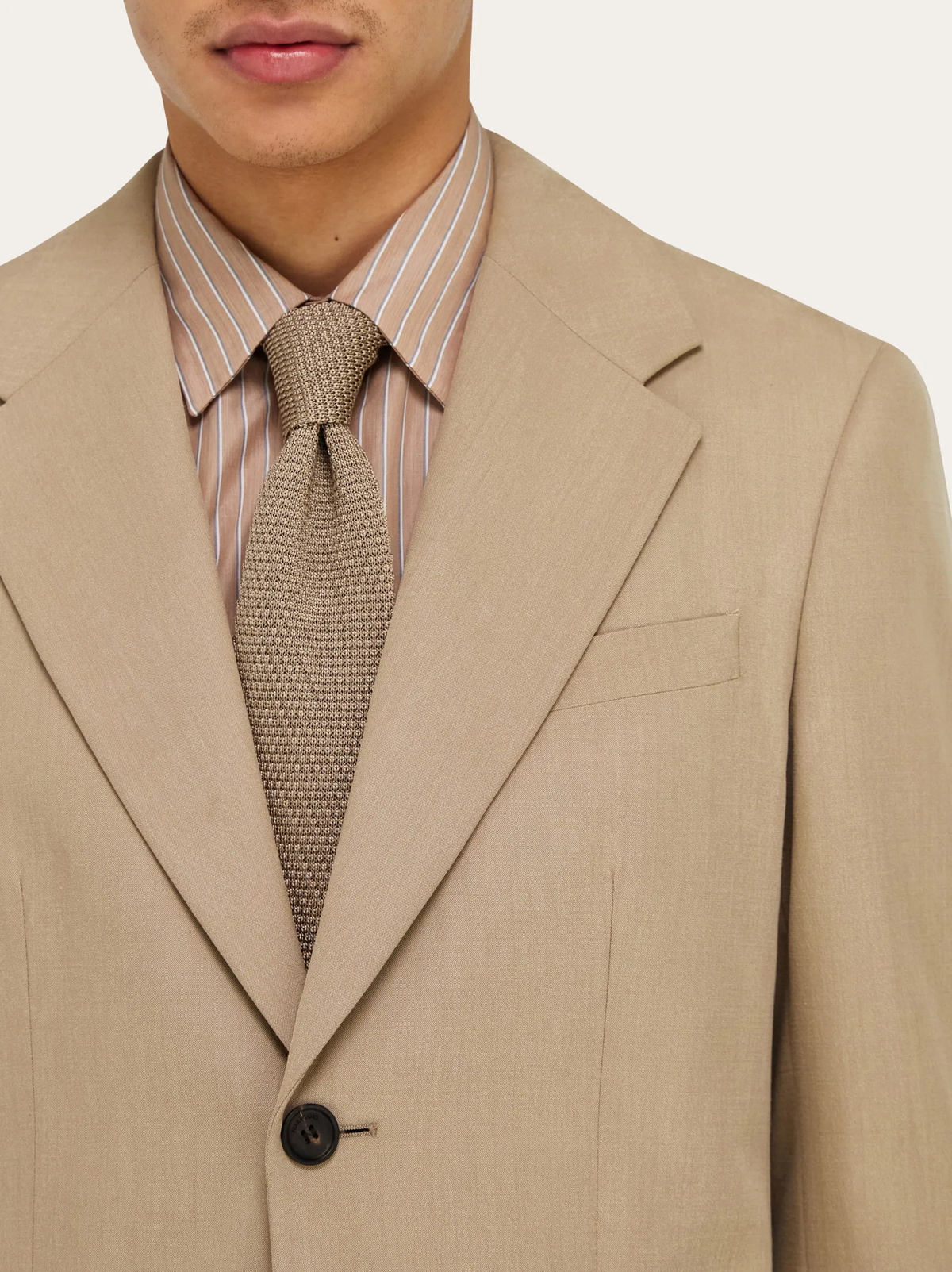 Ferragamo Mens Single breasted blazer in Beige
