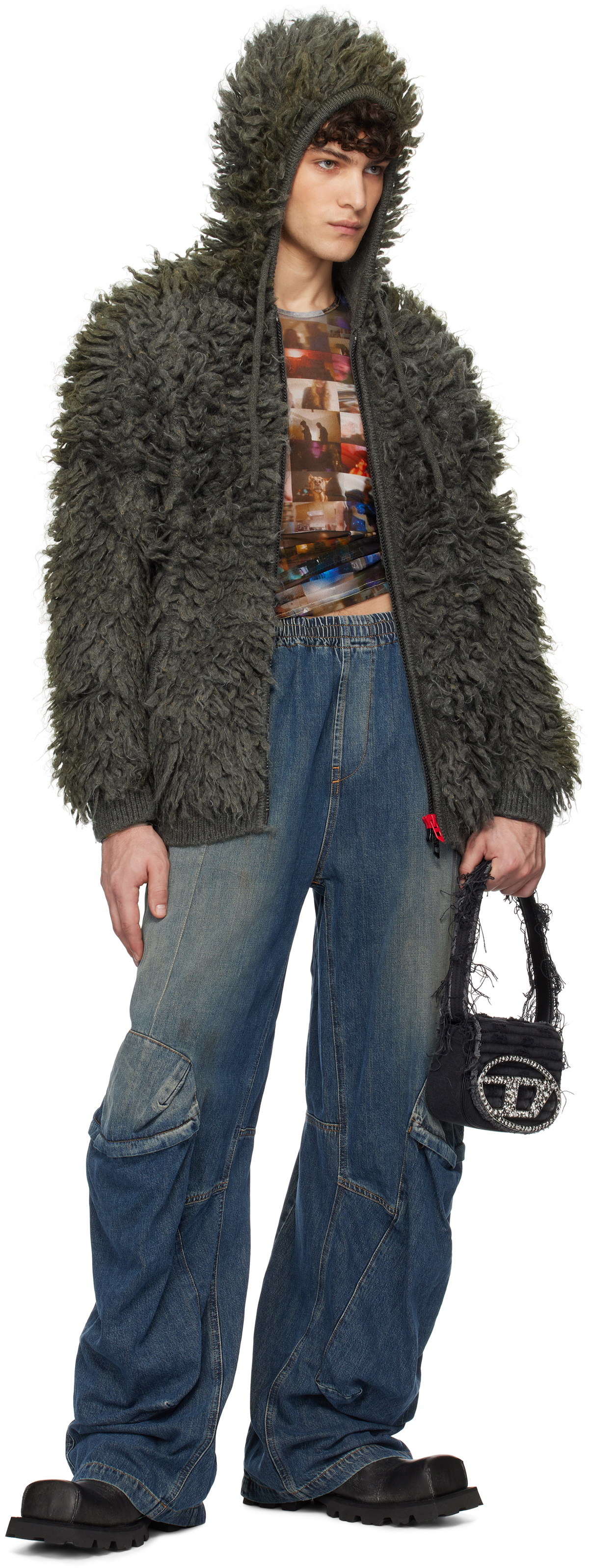 Diesel Gray K-Whitman Jacket Diesel