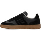BALMAIN Black Suede & Smooth Leather 'Balmain Swan' Sneakers