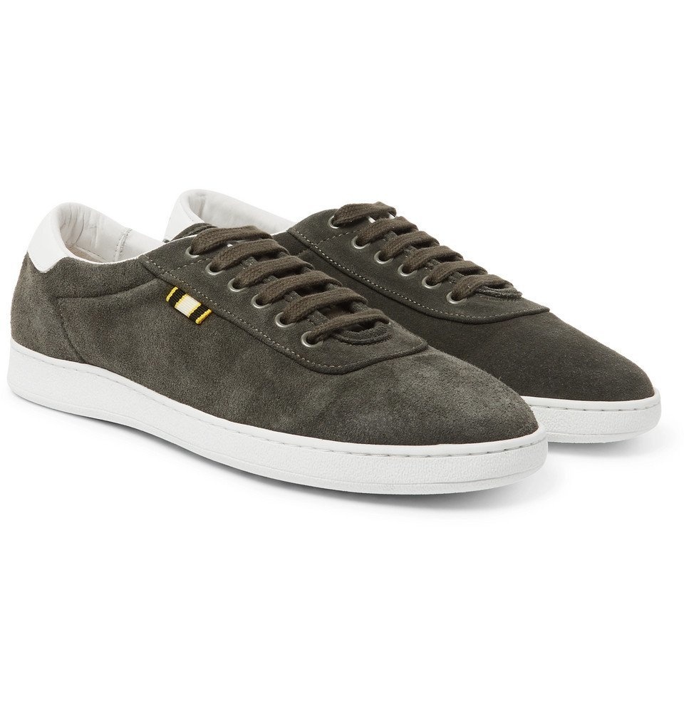 Photo: Aprix - Leather-Trimmed Suede Sneakers - Men - Green
