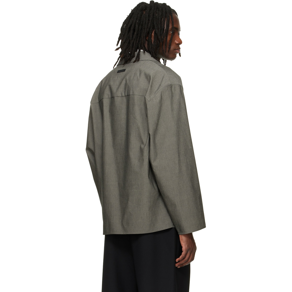 Fear of God Gray Cotton Wool Oxford Shirt Blazer