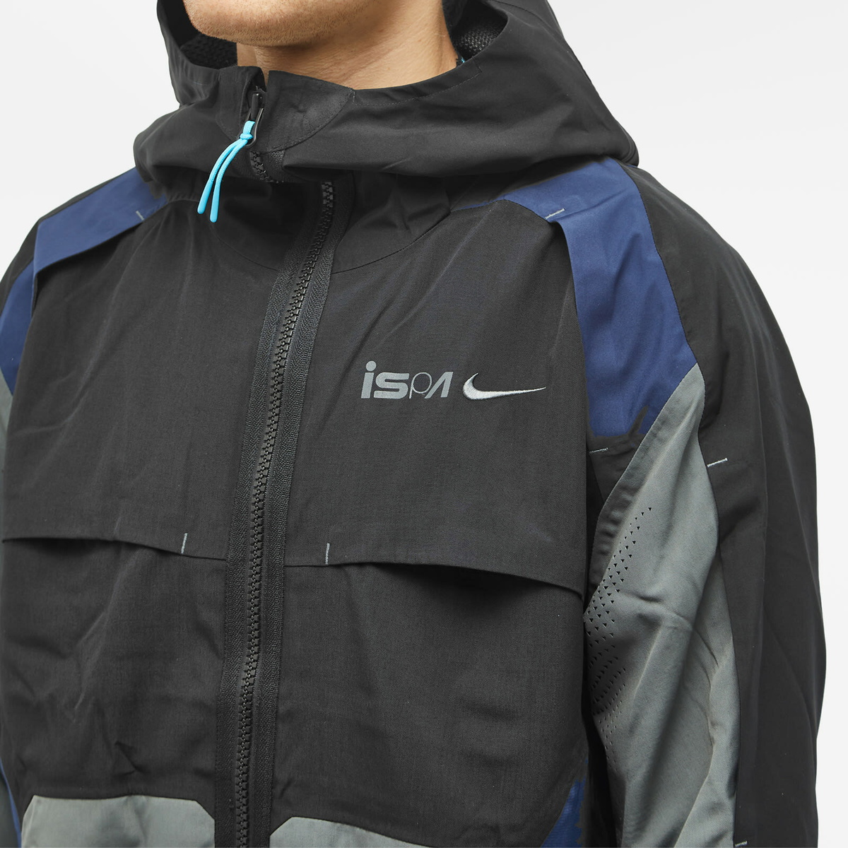 Nike Men's ISPA Jacket in Black/Navy/Iron Grey Nike