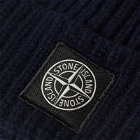 Stone Island Men's Wool Patch Beanie Hat in Navy Blue