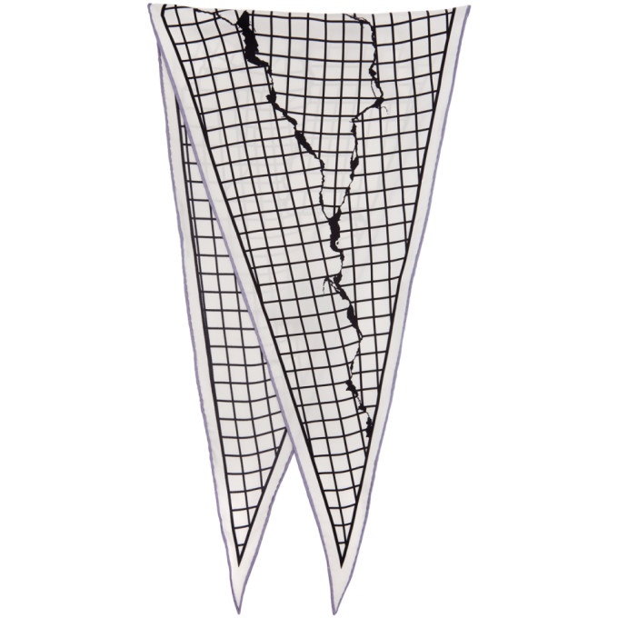 White　Check　Amber　スカーフ　HAIDER　シルク　サイズ[ONE　ACKERMANN(ハイダーアッカーマン)　Scarf　SIZE]スカーフ-