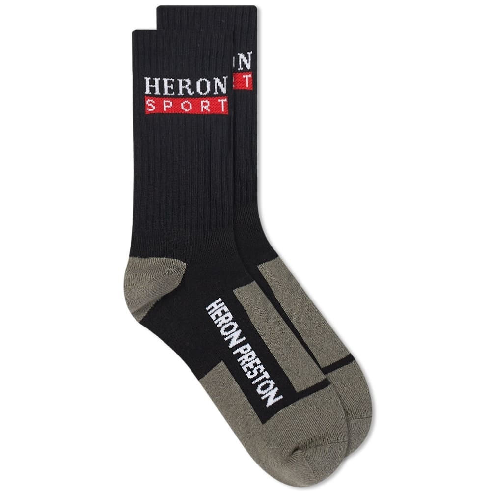 Heron Preston Men's Heron Sport Long Socks in Black Heron Preston