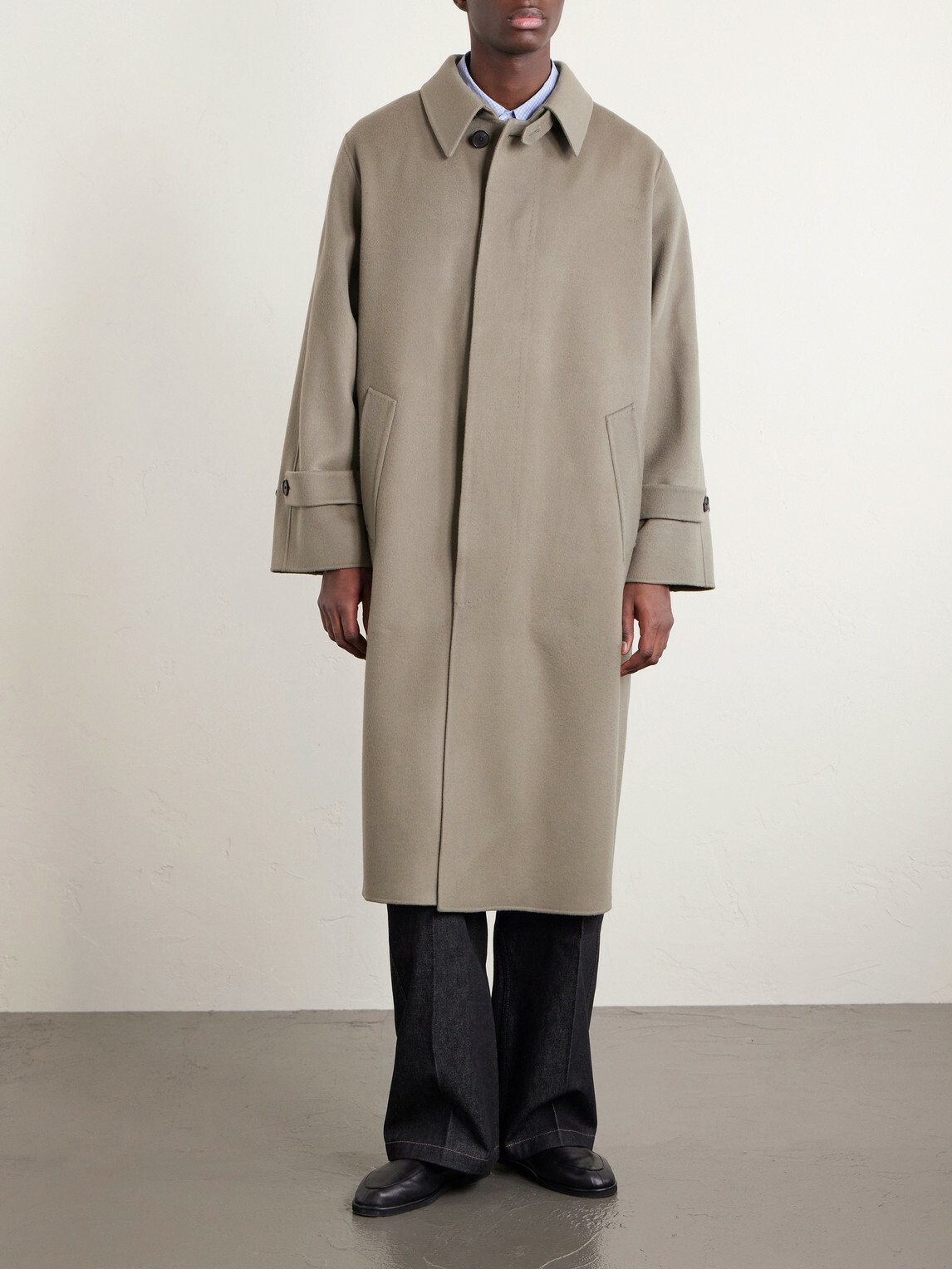 Auralee - Melton Wool Coat - Gray Auralee