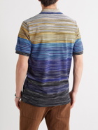 Missoni - Striped Cotton-Piqué Polo Shirt - Blue