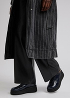 Miista Kristi Crocodile-effect Leather Mules Navy