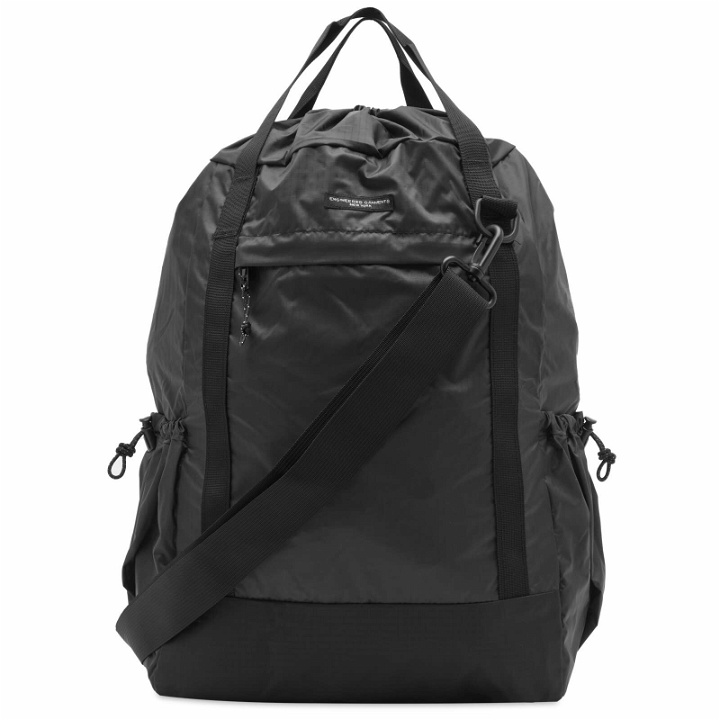 Photo: Engineered Garments Men's UL Ripstop 3 Way Bag in Black
