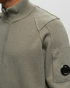 C.P. Company Lambswool Quarter Zipped Knit Grey - Mens - Pullovers