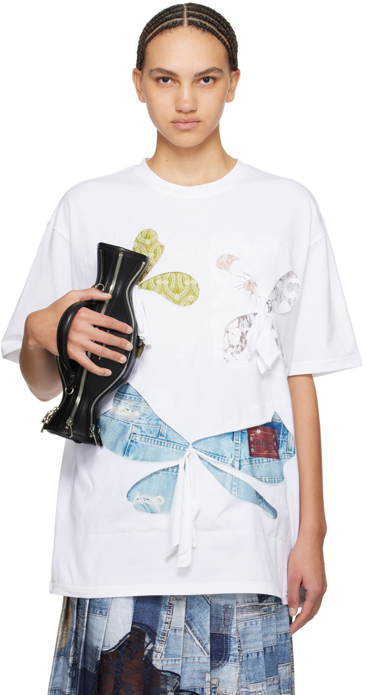 ★ANDERSSON BELL★ Kyra Blooming Fabric Flower T-Shirt atb11 ANDERSSON BELL Knitted Kyra Blooming Fabric Flowers T-Shirt