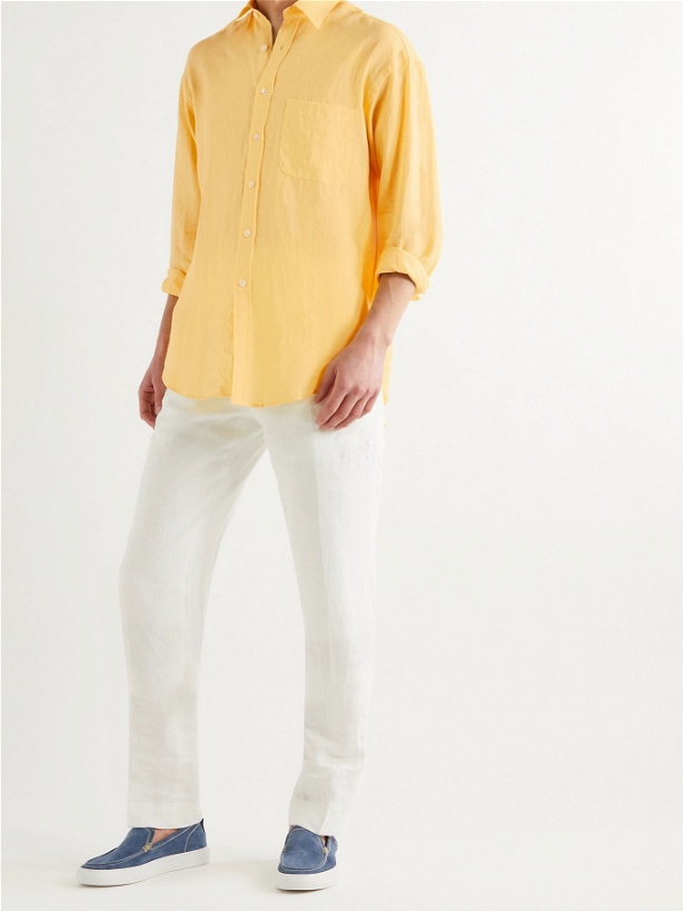 Photo: ANDERSON & SHEPPARD - Linen Shirt - Yellow