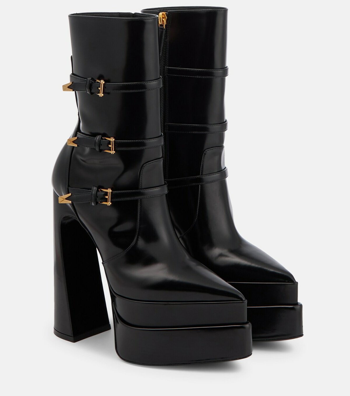 Versace - Aevitas Pointy leather ankle boots