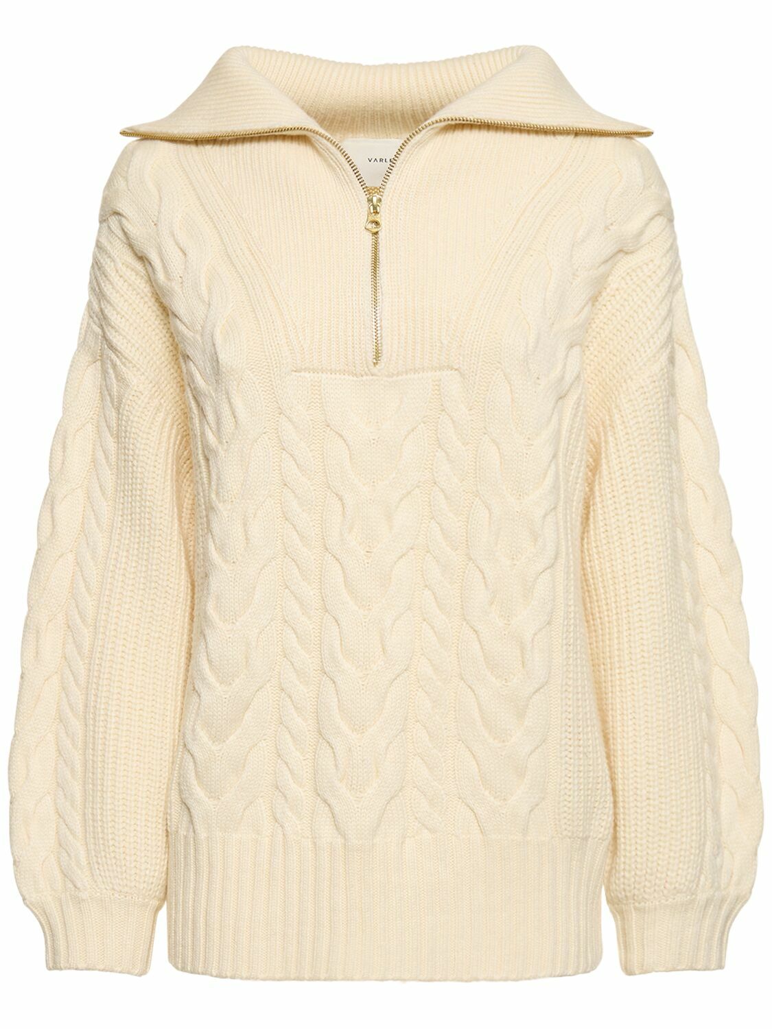 VARLEY - Daria Half Zip Cable Knit Sweater Varley