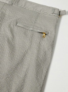 Orlebar Brown - Bulldog Straight-Leg Mid-Length Striped Swim Shorts - Gray