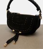Chloé Marcie Small studded suede shoulder bag