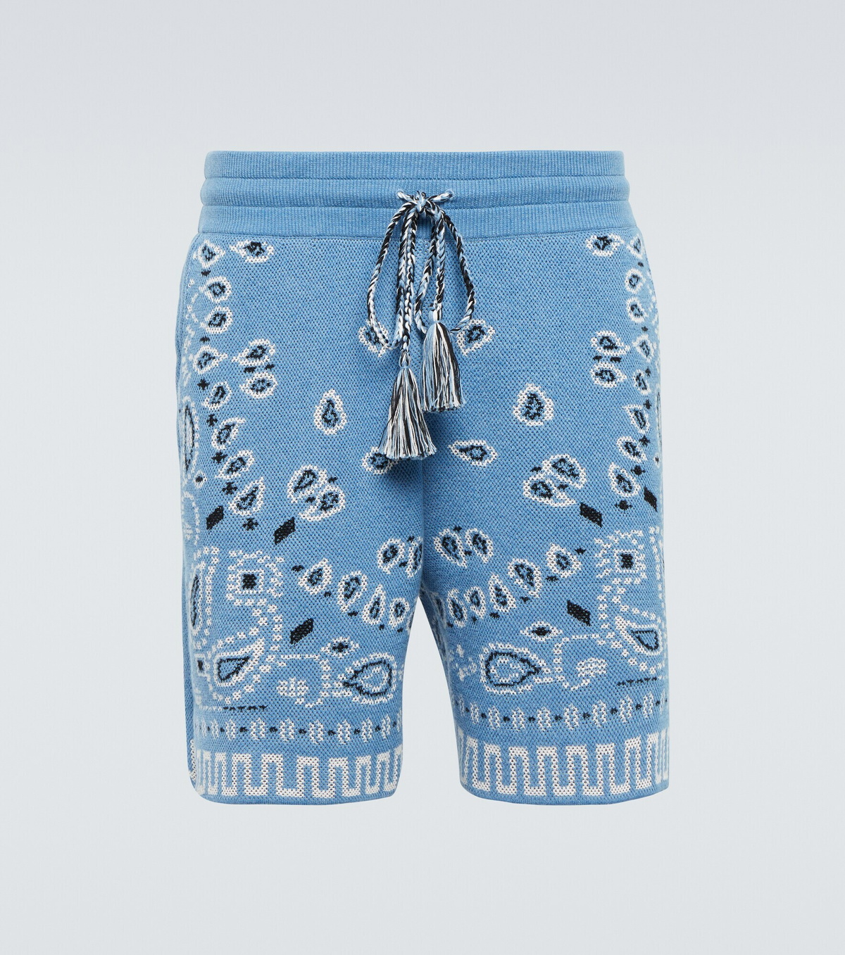 Alanui - Bandana cotton-blend piqué shorts
