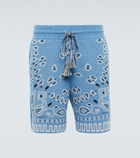 Alanui - Bandana cotton-blend piqué shorts