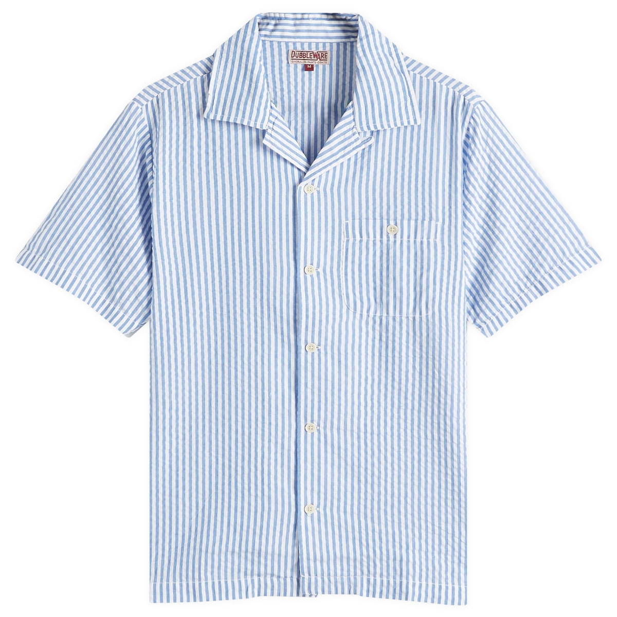 Dubbleware Men's Quincy Seersucker Vacation Shirt in Navy