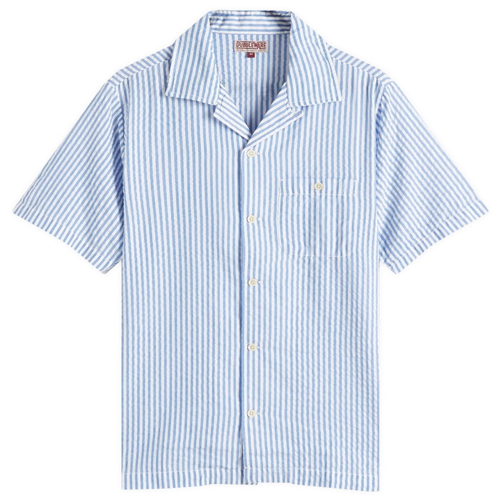 Photo: Dubbleware Men's Quincy Seersucker Vacation Shirt in Navy