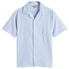 Dubbleware Men's Quincy Seersucker Vacation Shirt in Navy