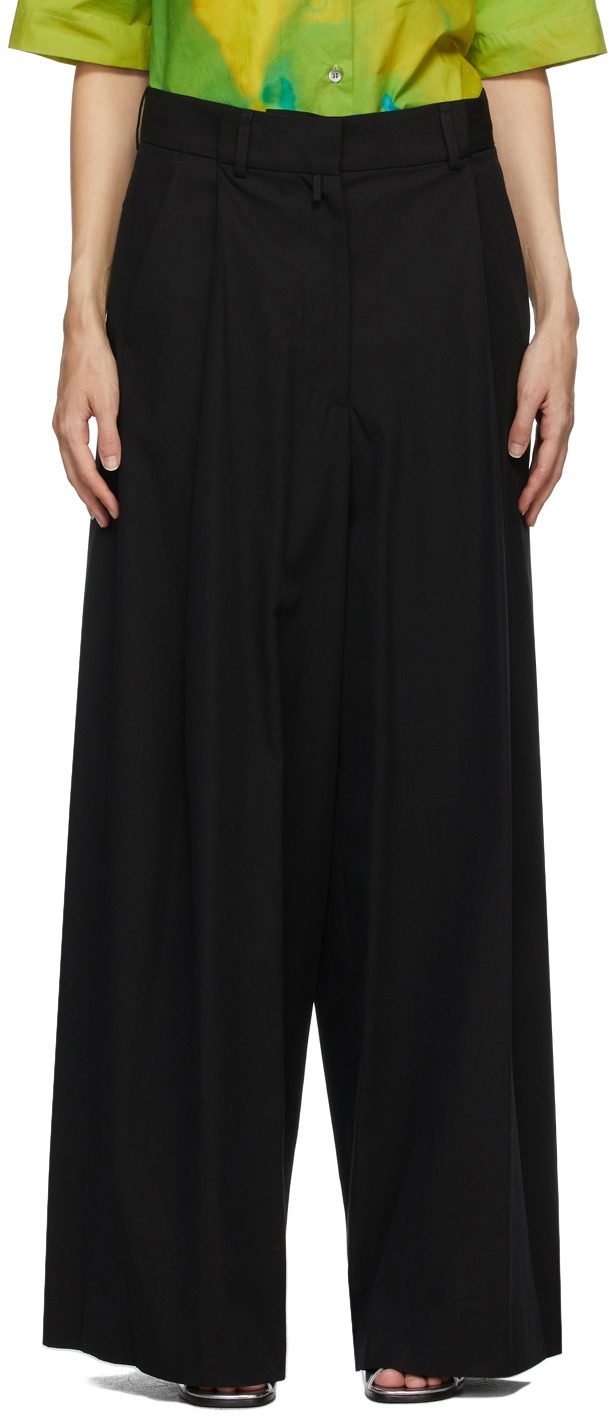 Dries Van Noten Black Gabardine Trousers Dries Van Noten