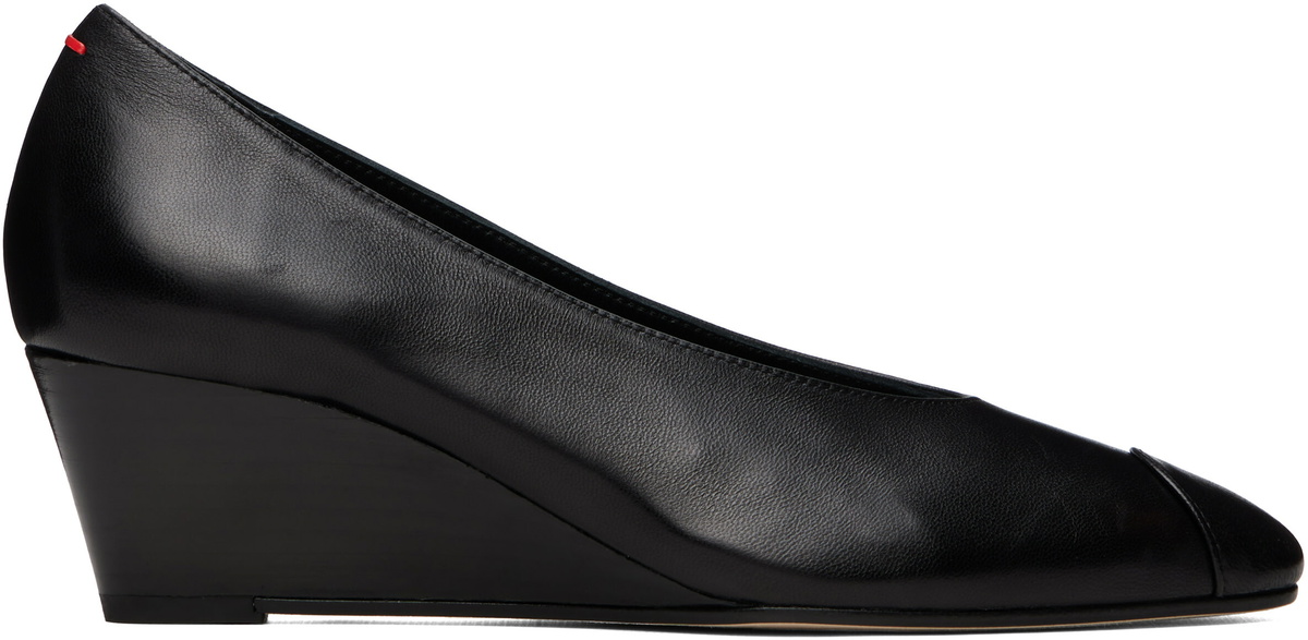 Aeyde Black Calea Cap Heels