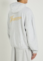 Jacquemus Le Hoodie Torneo Logo Hooded Cotton Sweatshirt Grey