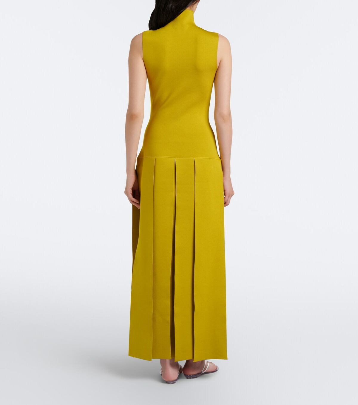Alaïa Pleated knitted maxi dress