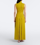 Alaïa Pleated knitted maxi dress